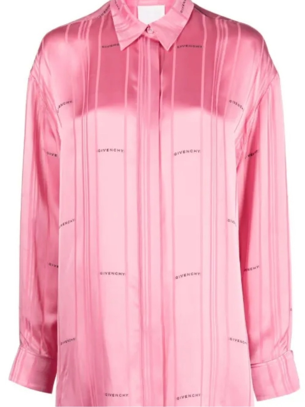 Givenchy Satin jacquard logo blouse top oversized sz  34